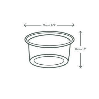Vegware 4oz PLA cold portion pot (SKU: CF7054)