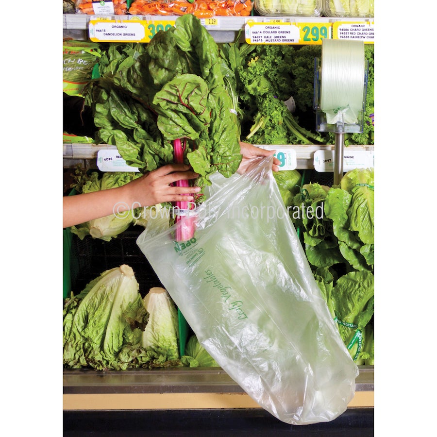 Crown Poly Pull-N-Pak Self Opening Star Sealed Bottom Produce Bag (qty: 2100)