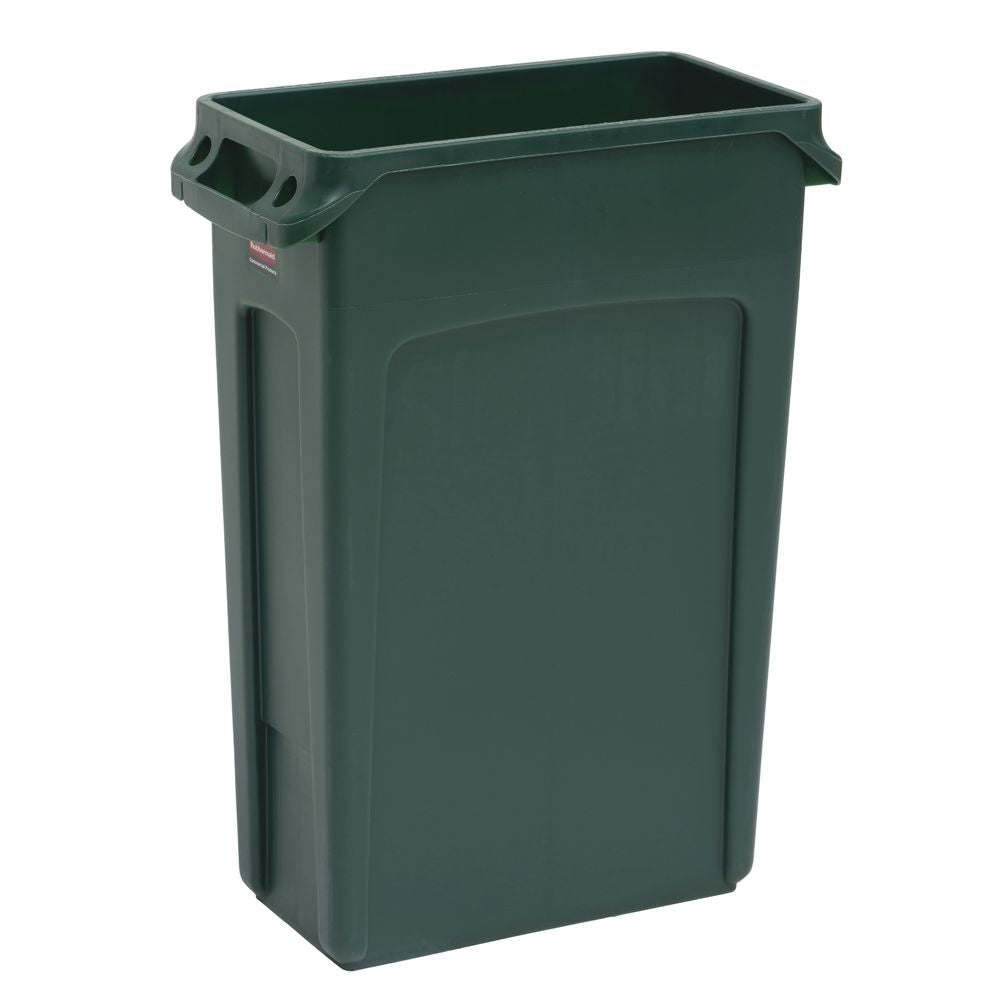Slim Jim 23 Gallon Green Rectangular Recycling Bin (qty:1)