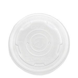 Eco-Products - Renewable & Compostable Food Container Lids - Fits 8oz. and 10oz. sizes - EP-ECOLID-SPS (20 Packs of 50)