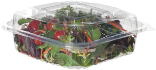 Eco-Products Renewable & Compostable Clear Clamshells - 8in x 8in x 3in (SKU: EP-LC81)
