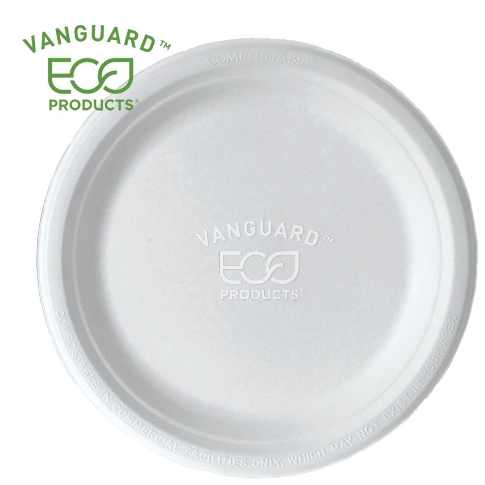 Eco-Products Vanguard™ Renewable & Compostable Sugarcane Plates - 9in (SKU: EP-P013NFA)