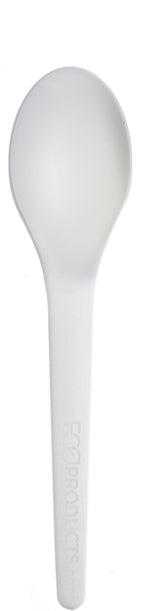 Compostable Plantware Spoon - 6" - White (QTY:1000)