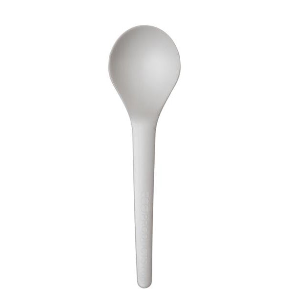 Eco-Products Plantware Renewable & Compostable Soup Spoons, 6-Inch, Case of 1000 (EP-S014)