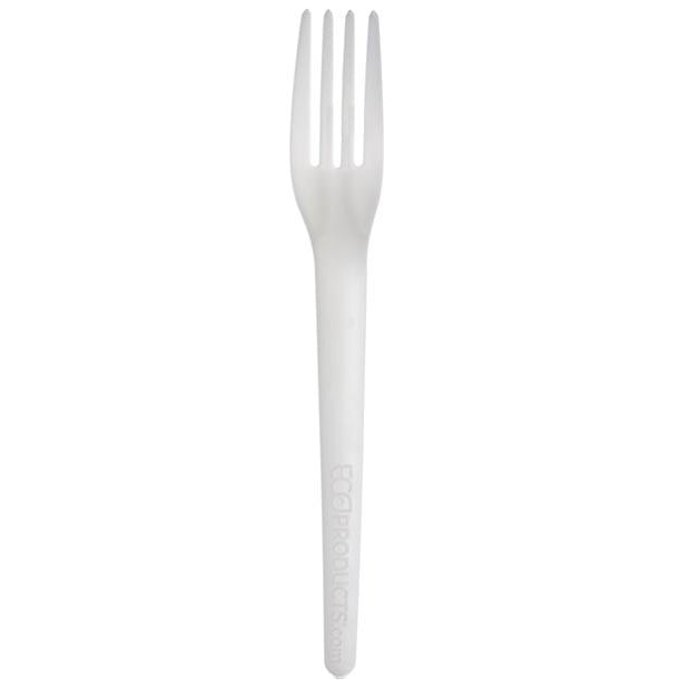 Compostable Plantware Dinner Fork - 7" - White (QTY:1000)