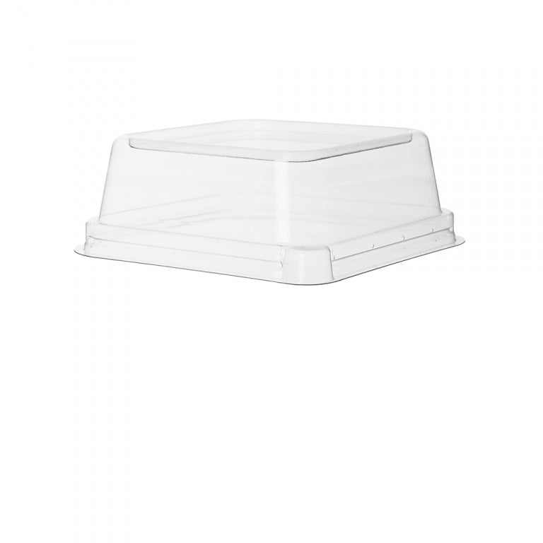 Eco-Products WorldView™ Renewable & Compostable Lid, Fits 5in Square Sugarcane Take-Out Containers  
 (SKU: EP-SCS5LID)