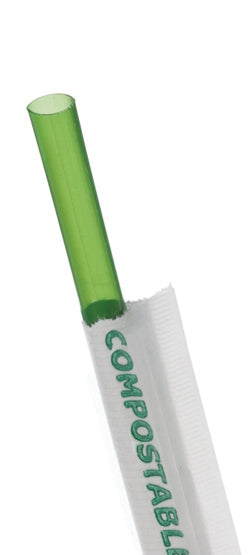Eco-Products 7.75" Green Wrapped Straw - Case (SKU: EP-ST772)