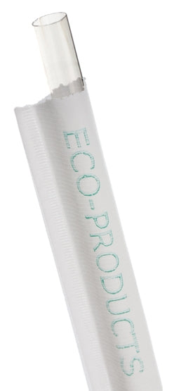 Bulk Compostable Jumbo Straws, Wrapped, 9.5" Beverage Accessories, Renewable: Eco-Products EP-ST990 (9600 Straws)