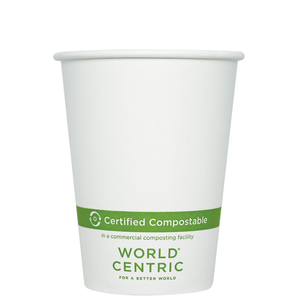 World Centric 12 oz FSC® Paper Hot Cup, White (SKU: CU-PA-12)