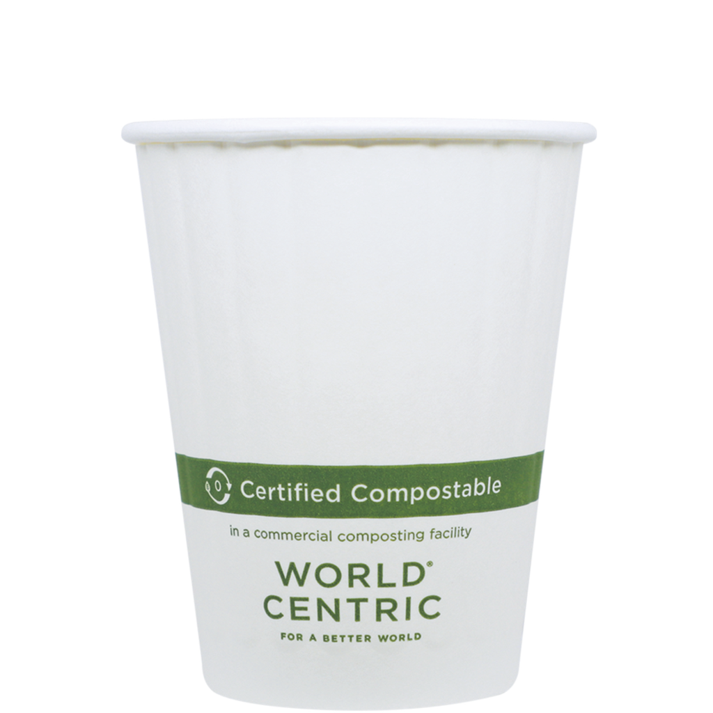 World Centric 12 oz SFI® Paper Hot Cup, Double Wall (SKU: CU-PA-12D)