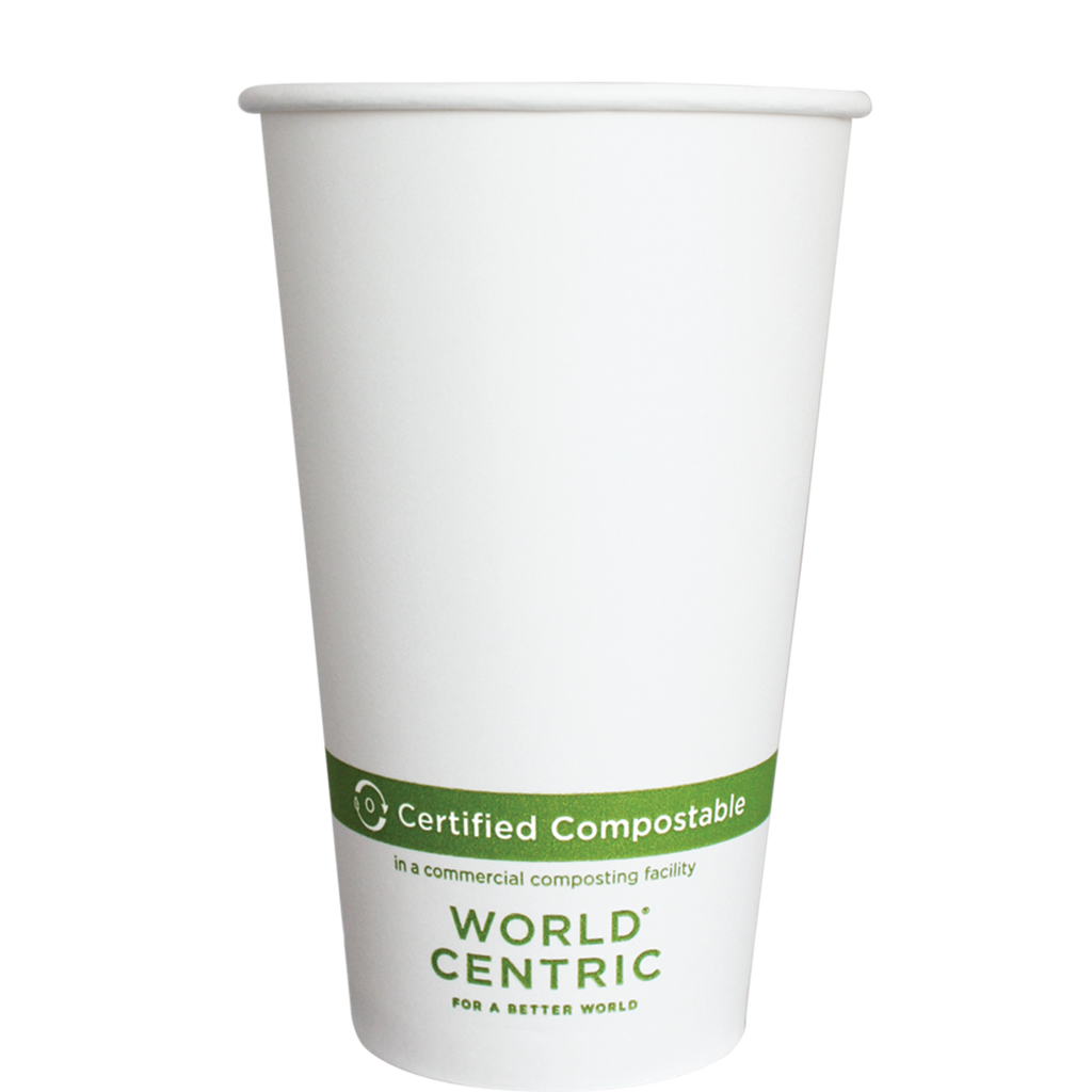 World Centric 16 oz FSC® Paper Hot Cup, White (SKU: CU-PA-16)