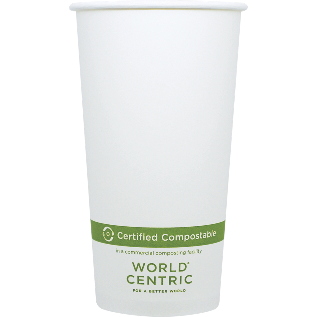 World Centric, 20 oz FSC® Paper Hot Cup, White (QTY:1000)