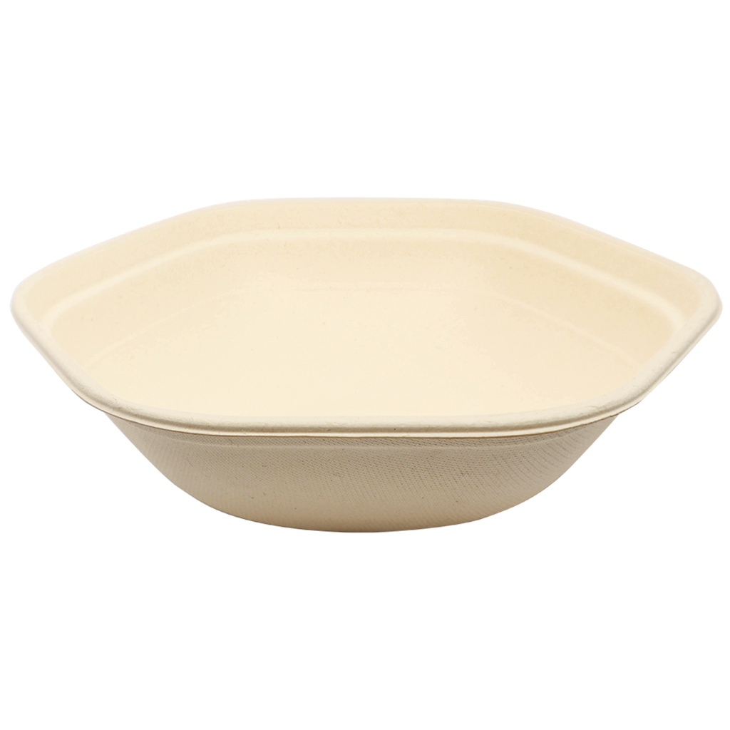 World Centric 44 oz Fiber Hexagonal Bowl (SKU: BX-FB-44)