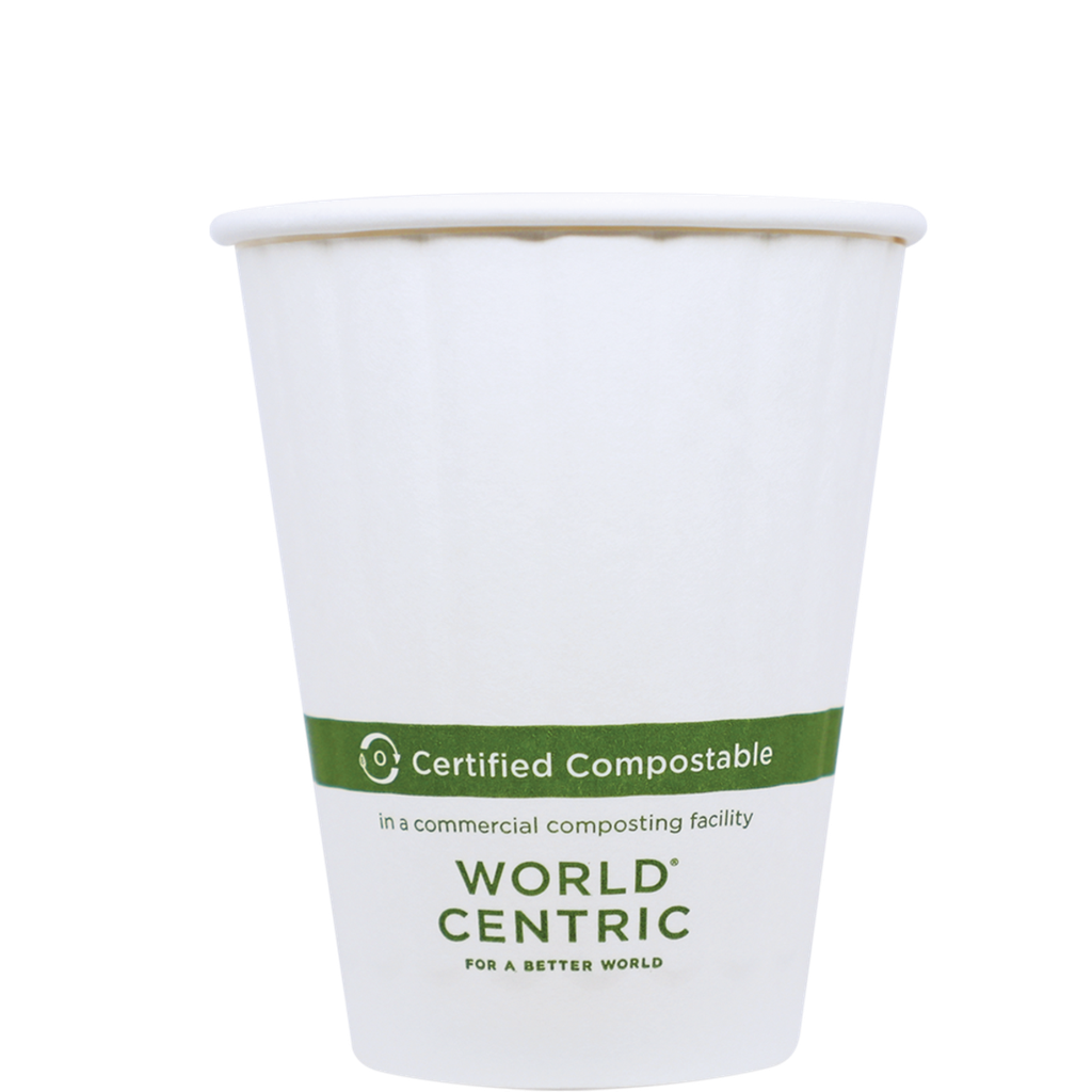 World Centric 8 oz SFI® Paper Hot Cup, Double Wall (SKU: CU-PA-8D)