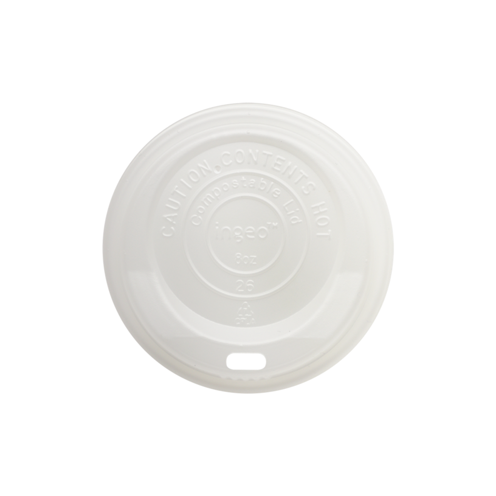 LID CPLA - 8 oz Hot Cups, White - Case of 1000