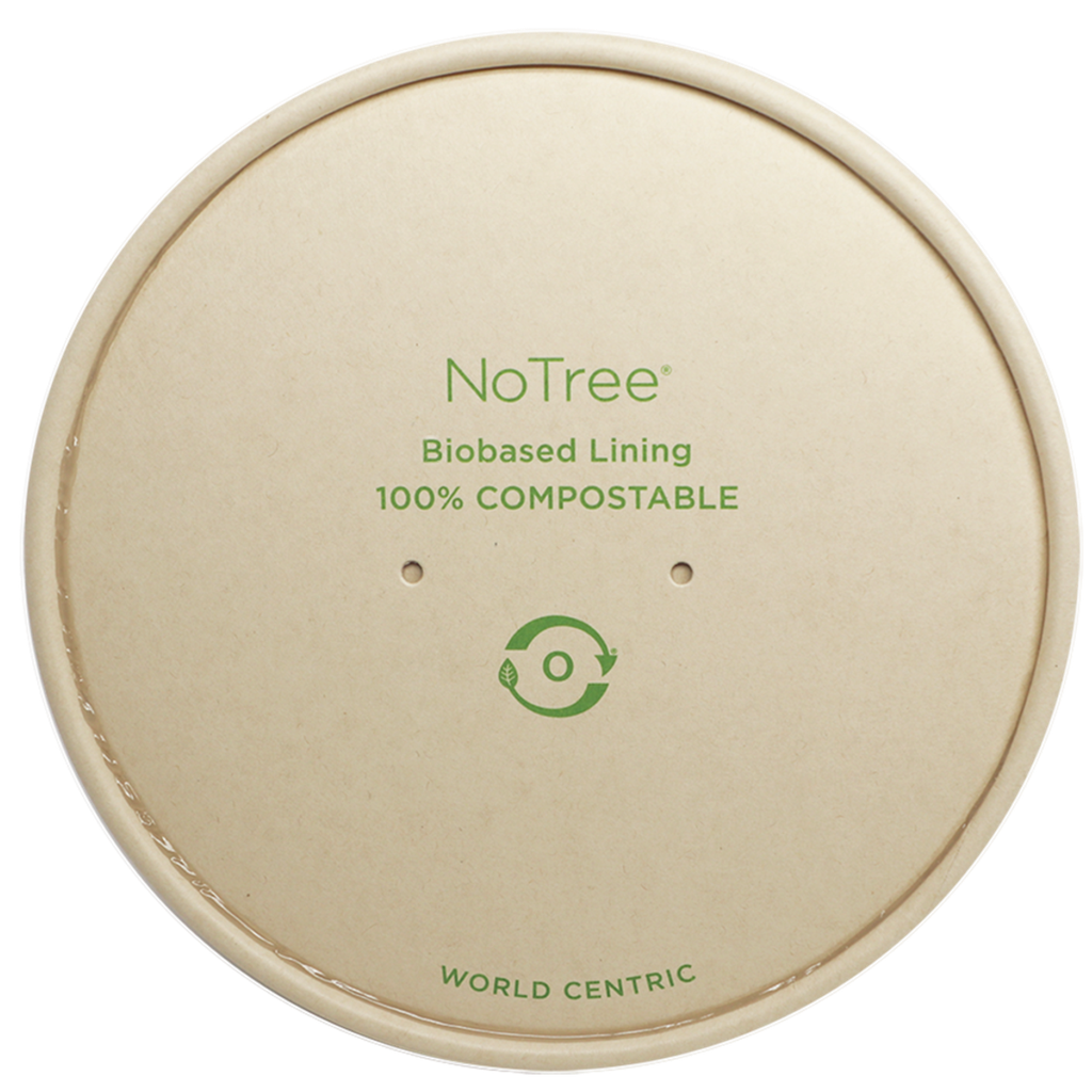 World Centric, Lid NoTree - 24/32 oz  Wide Bowls (QTY:300)