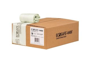 EcoSafe-6400 HB1617-6 Compostable Bag, Certified Compostable, 2.5-Gallon, Green (Pack of 720)
