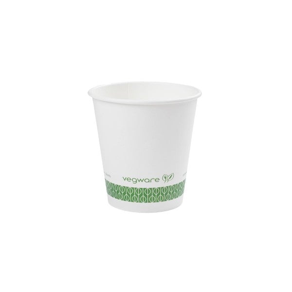 Vegware 10oz white hot cup, 89-Series (SKU: LV-10G)
