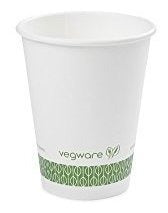 Vegware 12oz white hot cup, 89-Series (SKU: LV-12G)