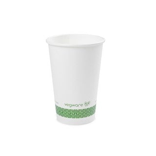 Vegware 16oz white hot cup, 89-Series (SKU: LV-16G)