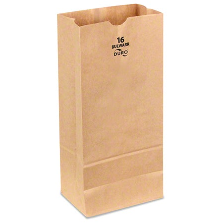 Grocery Bag, BRN, 16" L, 7-3/4"W, PK400