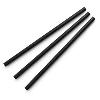 Vegware Cocktail black paper straw (SKU: PS06C-BLK)