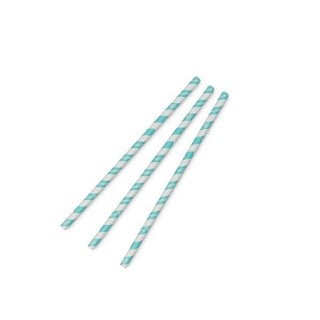 Jumbo aqua stripe straw (QTY:4000)