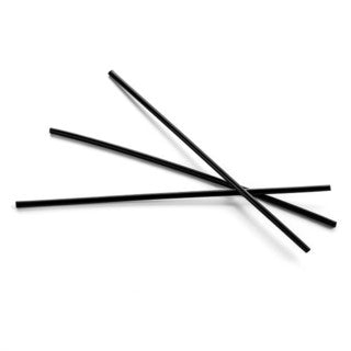 Vegware 5.25" compostable black cocktail straw (SKU: SS03-BLC)