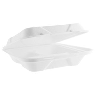 9in 3-comp bagasse lunchbox (QTY:200)