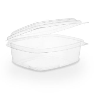 Vegware Plant-Based Compostable 12oz PLA Hinged Deli Container (Case of 300)