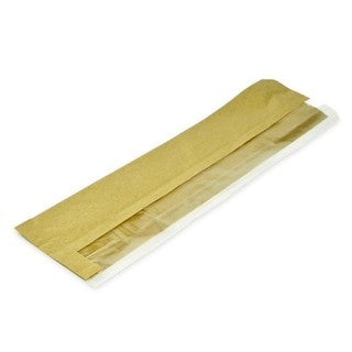 4x2x14in kraft PLA side window baguette bag (QTY:1000)