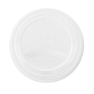 Vegware 89-Series CPLA hot cup lid (SKU: VLID89S)