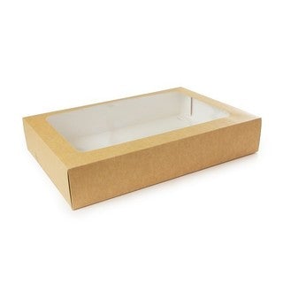 Vegware Large platter box and insert (17.7 x 12.2 x 3.2”) (SKU: VWPLATL)