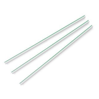 Vegware 8.25" compostable green stripe straw (SKU: WS05-GS)