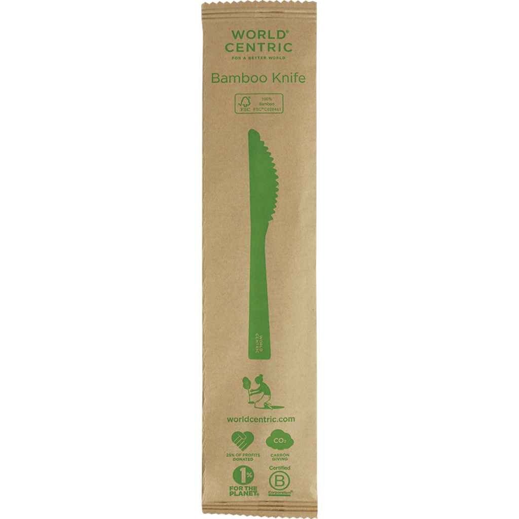World Centric NEW 6.7” Bamboo Knife - Wrapped (SKU: KN-BB-I)