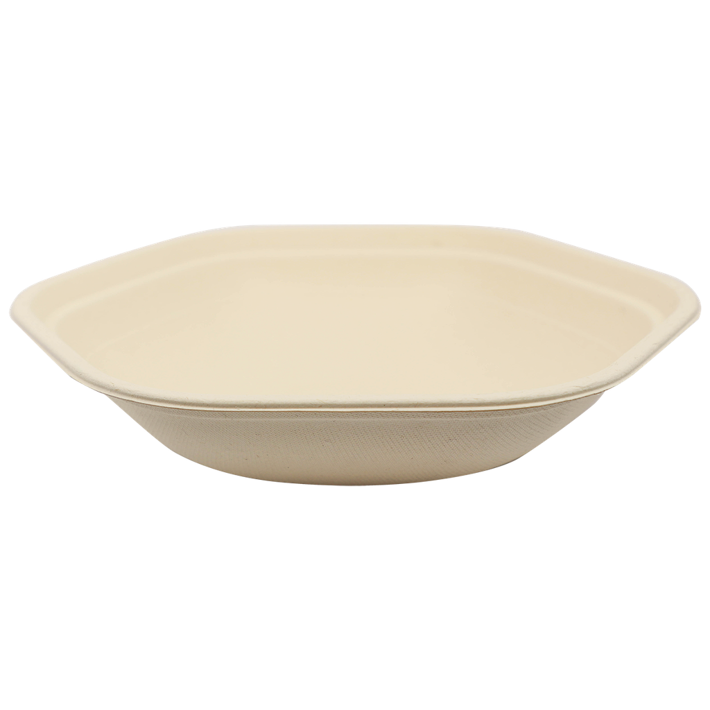 World Centric NEW 24 oz Fiber Hexagonal Bowl (SKU: BX-FB-24)