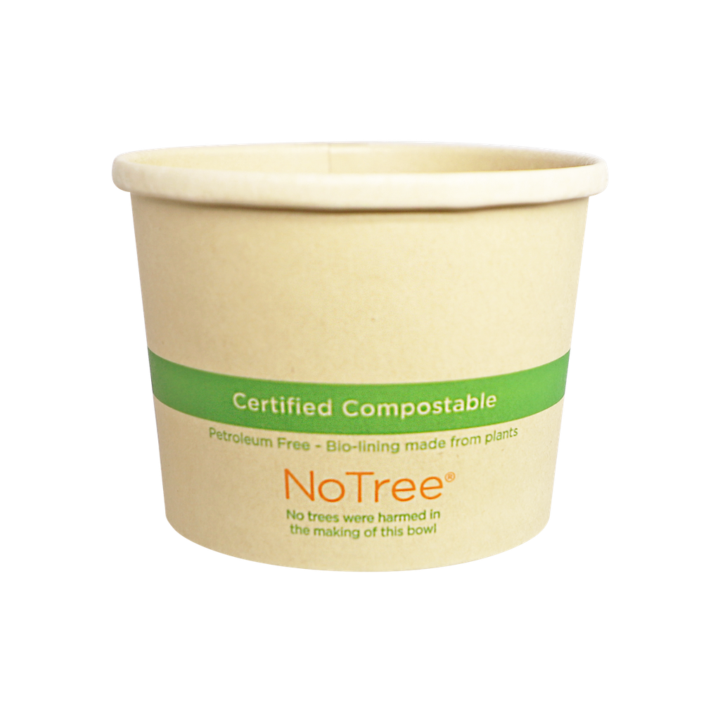 12 oz NoTree Paper Bowl, Tall - Case of 500
