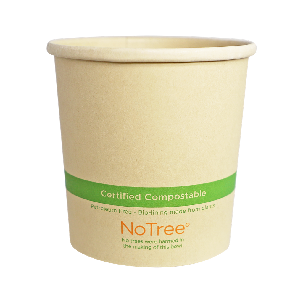 16 oz NoTree Paper Bowl, Tall - Case of 500