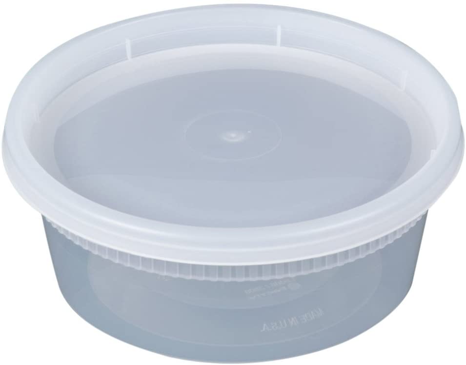 Pactiv/Newspring YL2508, 8oz Translucent Round Deli Container Combo Pack (qty: 240)