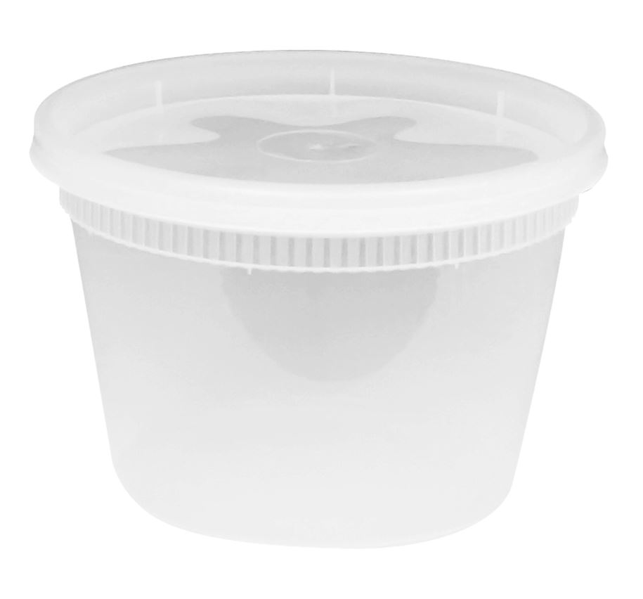 Pactiv/Newspring YL2512, 12oz Translucent Round Deli Container Combo Pack (qty: 240)