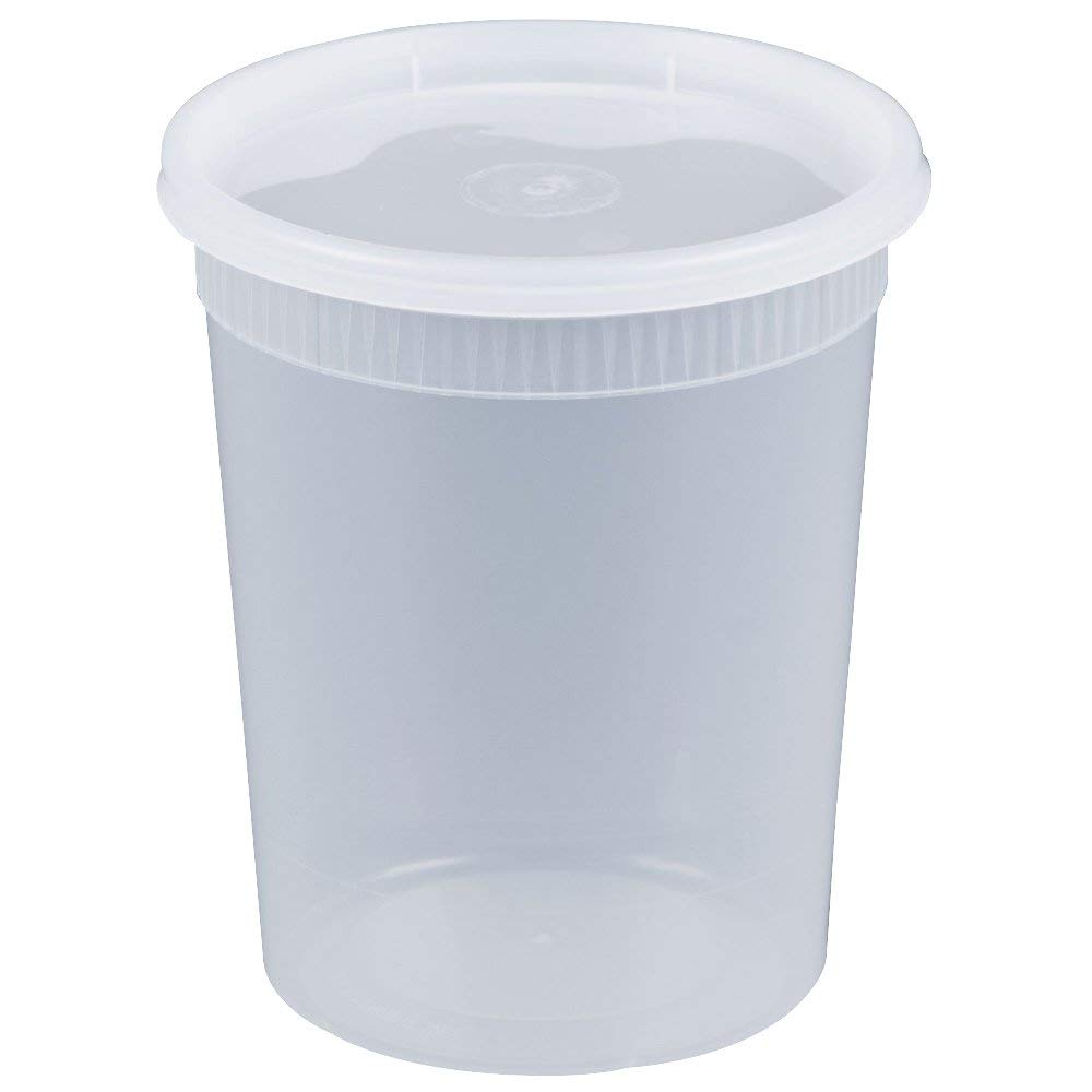 Pactiv/Newspring YSD2532, 32oz Translucent Round Deli Container Combo Pack (qty: 240)