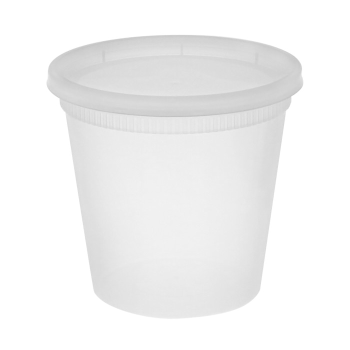Pactiv/Newspring YL2524, 24oz Translucent Round Deli Container Combo Pack (qty: 240)