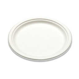 [BG-PLATE-10-WHBRG] 10" COMPOSTABLE PLATE WHITE/BAGASSE (qty: 500)