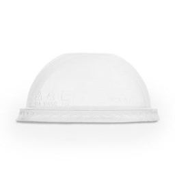 [C96D-NH] Vegware 96-Series PLA dome lid, no hole (SKU: C96D-NH)