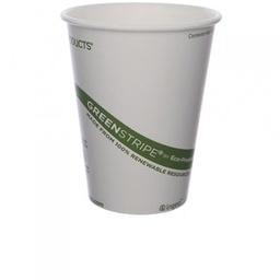 [EP-BHC12-GS] Eco-Products GreenStripe Renewable & Compostable Hot Cups - 12 oz. (SKU: EP-BHC12-GS)