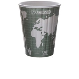 [EP-BNHC12-WD] Eco-Products World Art Renewable & Compostable Insulated Hot Cups - 12oz. (SKU: EP-BNHC12-WD)