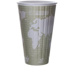 [EP-BNHC16-WD] Eco-Products World Art Renewable & Compostable Insulated Hot Cups - 16oz. (SKU: EP-BNHC16-WD)