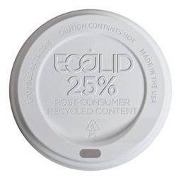 [EP-HL16-WR] Eco-Products EcoLid 25% Recycled Content Hot Cup Lid, White, Fits 10-20oz Hot Cups (SKU: EP-HL16-WR)