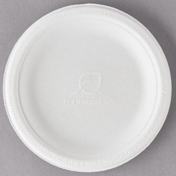 [EP-P016] Eco-Products Renewable & Compostable Sugarcane Plates, 6in (SKU: EP-P016)