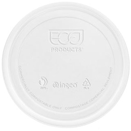 [EP-RDPLID] Bulk Renewable and Compostable Round Deli Containers Lids, Fits 8-32 oz. Containers: Eco-Products EP-RDPLID (1000 Deli Food Container Lids)